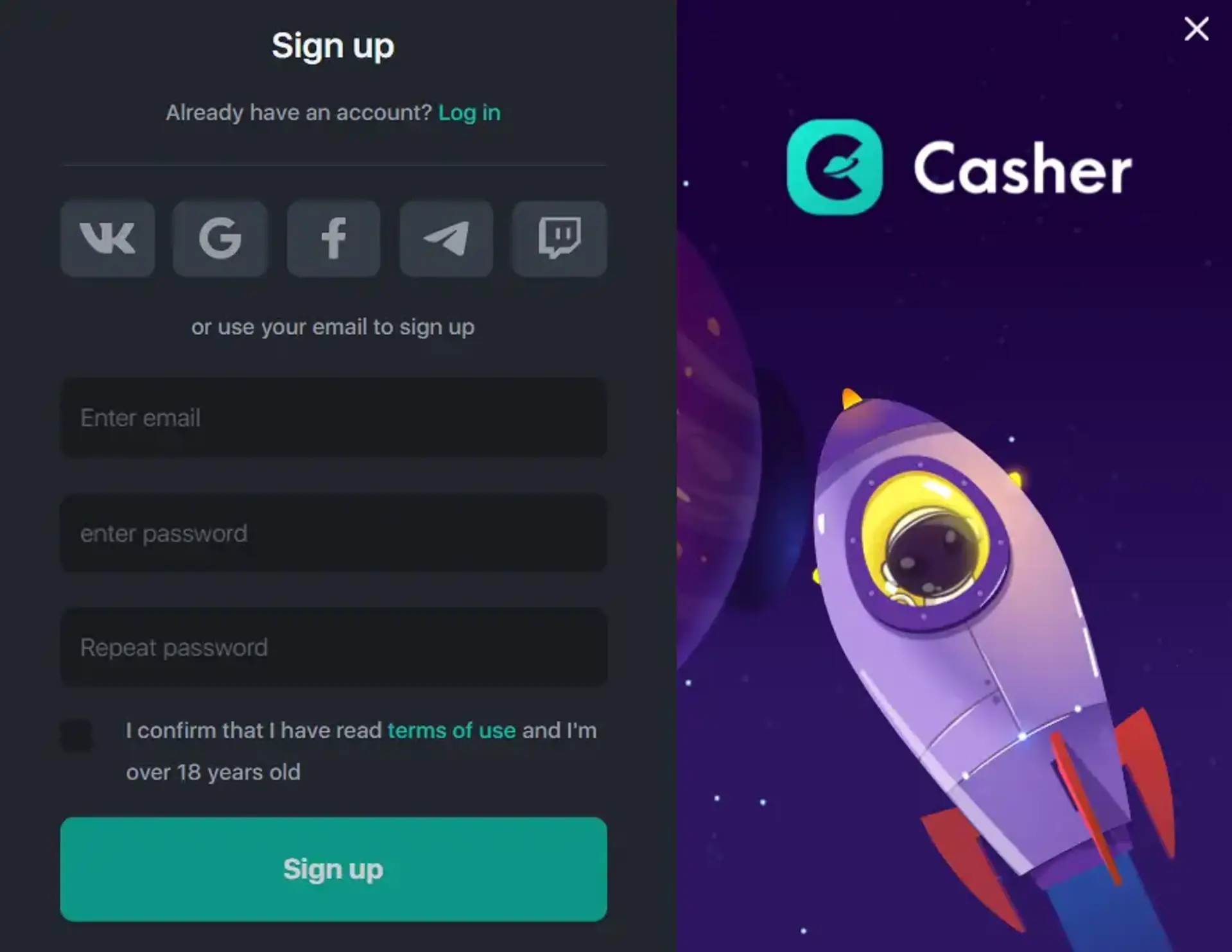 Casher Casino — игровой зал